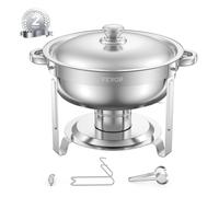 VEVOR CHAFING Dish buffet Set 5 Qt 2 pacco in acciaio inossidabile Chafer con 2 pentole a dimensioni full size Server caldo di catering rotondo con c