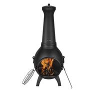 VEVOR Chiminea ad Alta Tolleranza 457 mm Braciere a Legna da Esterno, Camino Sferico per Barbecue e Riscaldamento, con Griglia a Maglie, Coperchio Antiruggine per Camino, per Patio, Giardino, Cortile