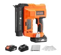 VEVOR Chiodatrice Brad a Batteria, Calibro 18, Sparachiodi Elettrica a Batteria da 20 V, con 500 Chiodi, 500 Punti Metallici, Batteria agli Ioni di Litio, Caricabatterie, per Lavorazione del Legno