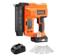 VEVOR Chiodatrice Brad a Batteria, Calibro 18, Sparachiodi Elettrica a Batteria da 20 V con 500 Chiodi, Batteria agli Ioni di Litio, Caricabatterie, Profondità di Chiodatura Regolabile, per Fai da Te