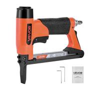 VEVOR Chiodatrice Pneumatica, per Tappezzeria Calibro 22 a Becco Lungo per Punti Metallici a Filo Sottile Serie 71, Corona da 9,5 mm, Caricamento 180 Pezzi, Spillatrice Pneumatica per Tappezzeria