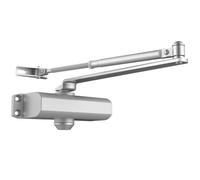 VEVOR Chiudiporta Automatico, Capacità di Carico 85 kg, Chiudiporta Idraulico con Buffer Misura Regolabile Uso Residenziale Commerciale Corpo in Alluminio, Installazione Facile, Argento