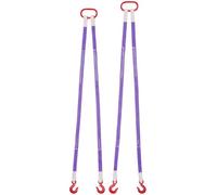 VEVOR Cinghia di Sollevamento a Banda, 2 Pezzi Set di Cinghie di Sollevamento con Fibbia in Poliestere a Due Gambe con Ganci, Capacità di 2 T 150 cm, Cinghie di Fettuccia per Motori, Gru