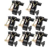 VEVOR Cinghie a Cricchetto per Portapacchi, Montaggio su Tubo Quadrato Nero, Larghezza 38 mm x Lunghezza 2,25 m, Cinghie Nere per Fissaggio con Doppi Ganci a J, Carico 226,8 kg, Confezione da 8