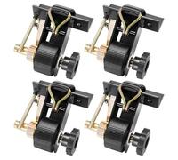 VEVOR Cinghie a Cricchetto per Retrattili, Montaggio su Tubo Quadrato Nero, Larghezza 38 mm x Lunghezza 2,25 m, Cinghie Nere per Fissaggio con Doppi Ganci a J, Carico 226,8 kg, Confezione da 4