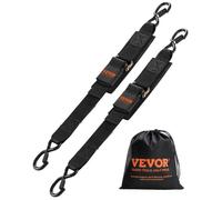 VEVOR Cinghie a Cricchetto Retrattili, 5,08 x 60,96 cm con Ganci di Sicurezza a S, 2 Pezzi Cinghie di Fissaggio a Cricchetto con Resistenza Rottura 680,4 kg, per Rimorchi, Veicoli, Barche