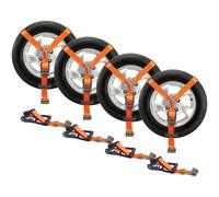 VEVOR Cinghie di Ancoraggio per Auto per Trasportatore di Rimorchio Auto 4 PZ