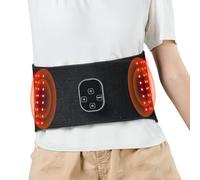 VEVOR Cintura per Terapia con Luce Rossa per Vita e Spalle 660 nm e 850 nm con Timer, 112 LED Vibrazione 3 Livelli e 3 Intensità, Cuscinetto per Terapia con Luce Rossa Senza Fili per Alleviare Dolore