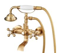 VEVOR Clawfoot - Rubinetto per vasca da bagno, montaggio a parete, con doccetta, stile vintage, con bracci oscillanti regolabili e beccuccio girevole a 360° per vasche da bagno