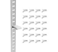VEVOR Clip per Mensole, Confezione da 40, Clip per Mensole Regolabili in Acciaio per Supporti in Metallo, Legno e Vetro, Compatibili con Armadi, Credenze, Librerie, Scarpiere, Argento