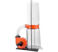 VEVOR Collettore di Polvere a Cono Vortex da 1100 CFM e 2,5 Micron, Sistema di Raccolta Polvere per Lavorazione del Legno da 1,5 CV con Sacco Raccoglitore da 132,5 L Sacco Filtro 159L, 2800 giri/min