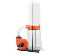 VEVOR Collettore di Polvere a Cono Vortex per Trucioli di Legno, Sistema di Raccolta Polvere per Lavorazione del Legno da 2,0 CV con Sacco Raccoglitore da 132,5 L Sacco Filtro 159L, Garage, Officina