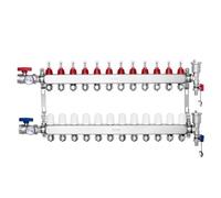 VEVOR Collettore Riscaldamento Radiante 12 Rami Tubi PEX 12,7 mm Set Collettore