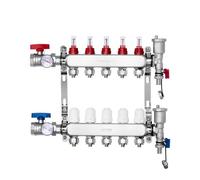 VEVOR Collettore di Riscaldamento Radiante a 5 Rami, Collettore per Tubi PEX da 12,7 mm in Acciaio Inossidabile PEX, con Adattatori da 12,7 mm, per Pavimento Radiante Idronico, Kit Collettore PEX