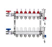 VEVOR Collettore Riscaldamento Radiante 6 Rami Tubi PEX 12,7 mm Set Collettore