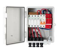 VEVOR Combinatore Fotovoltaico a 4 Stringhe Scatola Combinata Fotovoltaica 15A
