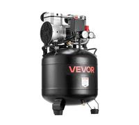 VEVOR Compressore d'Aria da 30 Litri 1,5 KW, Compressore d'Aria Senza Olio con Pressione Massima di 10 Bar, per Riparazioni Auto, Gonfiaggio Pneumatici, Verniciatura a Spruzzo, Chiodatura di Legno