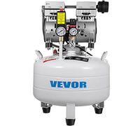 VEVOR Compressore d'Aria Senza Olio Ultra Silenzioso da 6,6 Galloni, Compressore Silenziato, Compressore d'Aria 850 W, Rumorosità meno 48 dB, Compressore d'aria Portatile Senza Olio Verticale