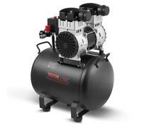 VEVOR Compressore d'Aria, Serbatoio in Acciaio 40 L Compressore d'Aria Senza Olio, Compressore Portatile Ultra Silenzioso da 78 dB per Riparazioni Auto, Gonfiaggio Pneumatici, Verniciatura a Spruzzo