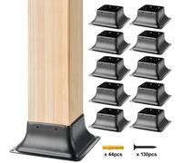 VEVOR Kit Base per Palo in Legno 102x102 mm 10 Pz per Ancoraggio Palo Standard