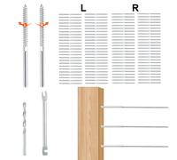VEVOR 102 Pezzi Terminale di Raccordo per Tensione con Perno Filettato da Ponte da 1/8", Acciaio Inossidabile T316, Tenditore per Ringhiera per Cavi da 1/8" per Pali in Legno/Metallo, Argento