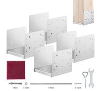 VEVOR Set di Base per Palo in Legno da 203 x 203 mm 4 Pezzi per Ancoraggio Palo