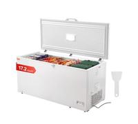 VEVOR Congelatore a pozzetto da 488 L indipendente con 4 cestelli rimovibili, porta superiore aperta con coperchio chiudibile a chiave, temperatura regolabile su 7 livelli, illuminazione a LED