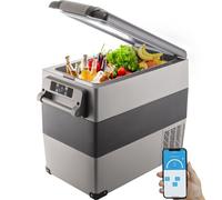 VEVOR Congelatore per Frigorifero Elettrico Portatile, Capacità 55 L Piccolo Frigorifero Congelatore 27,1 x 13,6 x 20,6 Pollici Mini Frigorifero per Auto Guida Viaggi Potenza Totale in Ingresso 45 W