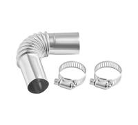 VEVOR Connettore a Gomito per Tubo di Scarico del Riscaldatore Diesel da 25 mm, Connettore per Uscita d'Aria da Parcheggio da 2 kW/5 kW/8 kW, Acciaio Inox, con 2 Fascette Stringitubo
