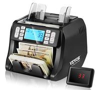 VEVOR Macchinetta Contasoldi, Conta Banconote con Rilevamento di Banconote Contraffatte UV, MG, IR e DD, Contatore di Banconote Contasoldi con Modalità Aggiungi e Batch, Ampio Display LCD