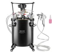 VEVOR Contenitore a Pressione per Vernice Spruzzo, Contenitore a Pressione Automatico Capienza 30 Litri Funzione di Agitazione, Pressione Regolabile 70PSI, Contenitore a Pressione per Vernice