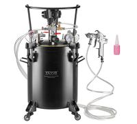 VEVOR Contenitore a pressione vernice spray 30L agitazione pressione 70psi nero