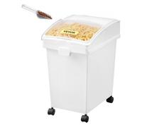 VEVOR Contenitore Conservazione del Riso Cibo per Animali Domestici 25L 3 Pezzi, Set di Contenitore per Ingredienti da Cucina, Contenitore per Cereali Farina con Ruote 3 Misurini Coperchio Ermetico