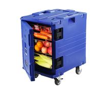 VEVOR Scatola per Alimenti coibentato, Scatola Calda 82 QT per Catering, Porta Bevande per Alimenti in LLDPE, Scaldavivande a Caricamento Frontale con Maniglie con Ruote per Ristorante, Mensa, ECC.