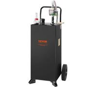 VEVOR Contenitore per Benzina da 30 Galloni, Serbatoio di Stoccaggio Carburante con Ruote, Contenitore Trasferimento per Auto, Tosaerba, ATV, Barche, Altro, Nero