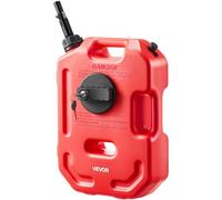 VEVOR Contenitore per Carburante 10 Litri, Tanica Benzina in Polietilene con Beccuccio e Staffa Bloccabile, Portata Massima 0,25L/s, per la Maggior Parte di Auto, Moto, ATV, UTV, Rosso