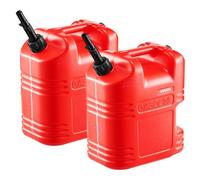 VEVOR Contenitore per Carburante 19 L Serbatoio per Benzina con Beccuccio e Scala Trasparente, Portata Massima 0,25L/s, per la Maggior Parte di Auto, Moto, ATV, UTV, Rosso, 2 Confezioni