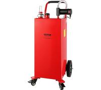 VEVOR Contenitore per Carburante 30 Galloni, 113,6L/min, Contenitore Serbatoio Portatile Acciaio al Carbonio con Ruote per Pompa Manuale Trasferimento Carburante per Benzina Diesel Auto Barca Tosaerba