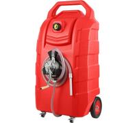 VEVOR Contenitore per Carburante, 32 Galloni, Serbatoio di Stoccaggio con Pompa di Trasferimento Manuale, Contenitore per Benzina Diesel per Auto, Tosaerba, ATV, Barche, Altro, Rosso