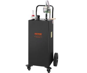 VEVOR Contenitore per Carburante, 35 Galloni, con Pompa di Trasferimento Manuale, Contenitore per Benzina Diesel per Auto, Tosaerba, ATV, Barche, Altro, Nero
