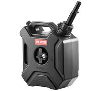 VEVOR Contenitore per Carburante 5 L, Tanica per Benzina con Beccuccio e Staffa Bloccabile, Portata Massima 0,25L/s, Sicuro e a Prova di Perdite per la Maggior Parte di Auto, Moto, ATV, UTV, Nero