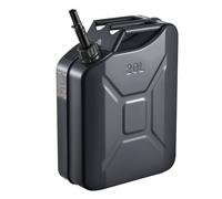 VEVOR Contenitore per Carburante in Metallo 20 Litri con Beccuccio e Maniglia, a Prova di Perdite e Resistente alla Corrosione, Adatto per la Maggior Parte di Auto, Moto, ATV e UTV, Nero