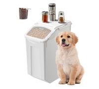 VEVOR Contenitore per Conservare Riso, Capacità 20 L, Contenitore per Cibo per Cani, Contenitore con Ruote, Misurino, Coperchio Ermetico per Ingredienti da Cucina, Cereali, Farina, Cibo per Animali