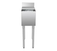 VEVOR Contenitore per Ghiaccio Commerciale 28 Litri Sottobanco, Contenitore per Ghiaccio in Acciaio Inox 305 x 483 x 937 mm con Coperchio Portabottiglie, Piedini, per Bar, Ristorante