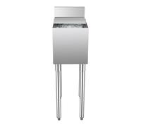 VEVOR Contenitore per Ghiaccio Commerciale 28 Litri Sottobanco, Contenitore per Ghiaccio in Acciaio Inox 305 x 483 x 937 mm con Coperchio Portabottiglie, Piedini, per Bar, Ristorante