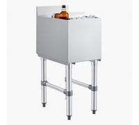 VEVOR Contenitore per Ghiaccio Commerciale, Contenitore Sottobanco per Stoccaggio Cubetti di Ghiaccio 28 Litri Coperchio Scorrevole 305 x 482 x 850 mm, Bevande Ghiacciate, Bar, Hote, Ristorante