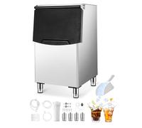 VEVOR Contenitore per Ghiaccio Commerciale in Acciaio Inox Capacità 113,3 kg con Filtro e Piedini in Gomma Antiscivolo Regolabili, Macchina per Ghiaccio per Ristoranti Hotel Bevande