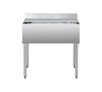 VEVOR Contenitore per Ghiaccio Commerciale in Acciaio Inox da 95,3 L Contenitore per Ghiaccio Sottobanco 913 x 483 x 937 mm con Coperchio Scorrevole e Piedini Regolabili, per Bar, Ristorante, Pub