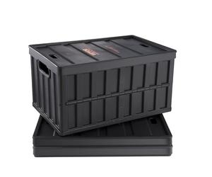 VEVOR Contenitore Pieghevole con Coperchi in Plastica Scatola di Stoccaggio 3 Pezzi Portabile per Campeggio Viaggio Auto, Contenitore Pieghevole Capacità 65L con Maniglie Coperchio Uso Esterno Interno