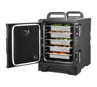 VEVOR Contenitore Riscaldato per Alimenti Ristorazione 75L, Contenitore per Alimenti con Doppie Fibbie Maniglie, Contenitore Isolato per Trasporto Alimenti per Ristorante Catering Eventi Feste, Nero